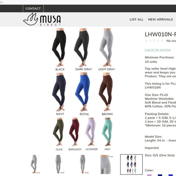 Highwaisted Breathable Cotton Leggings - Picture 6 of 6